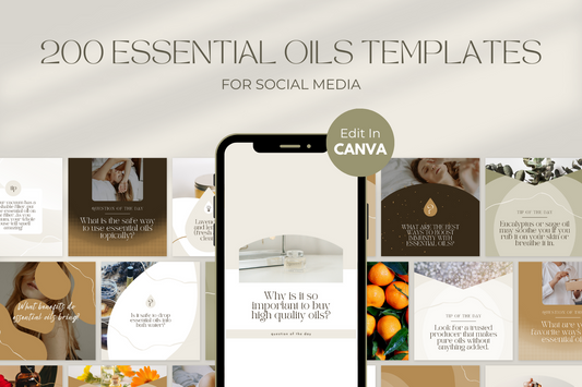Essential Oils Social Media Templates - 200 Templates