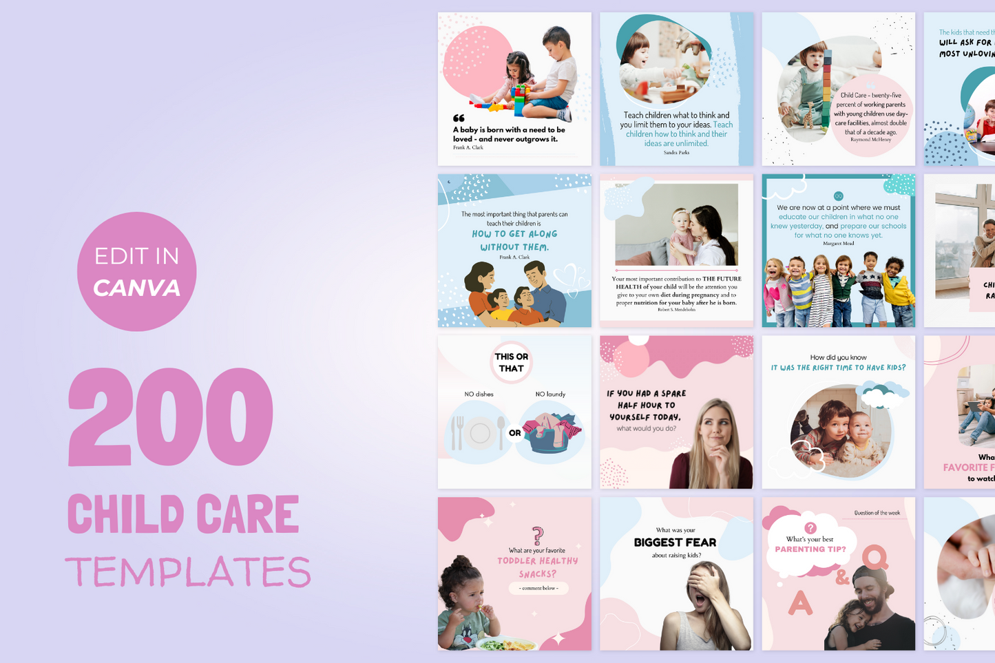 Daycare Social Media Posts - 200 Templates