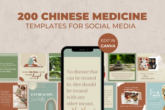 Chinese Medicine Social Media Posts - 200 Templates