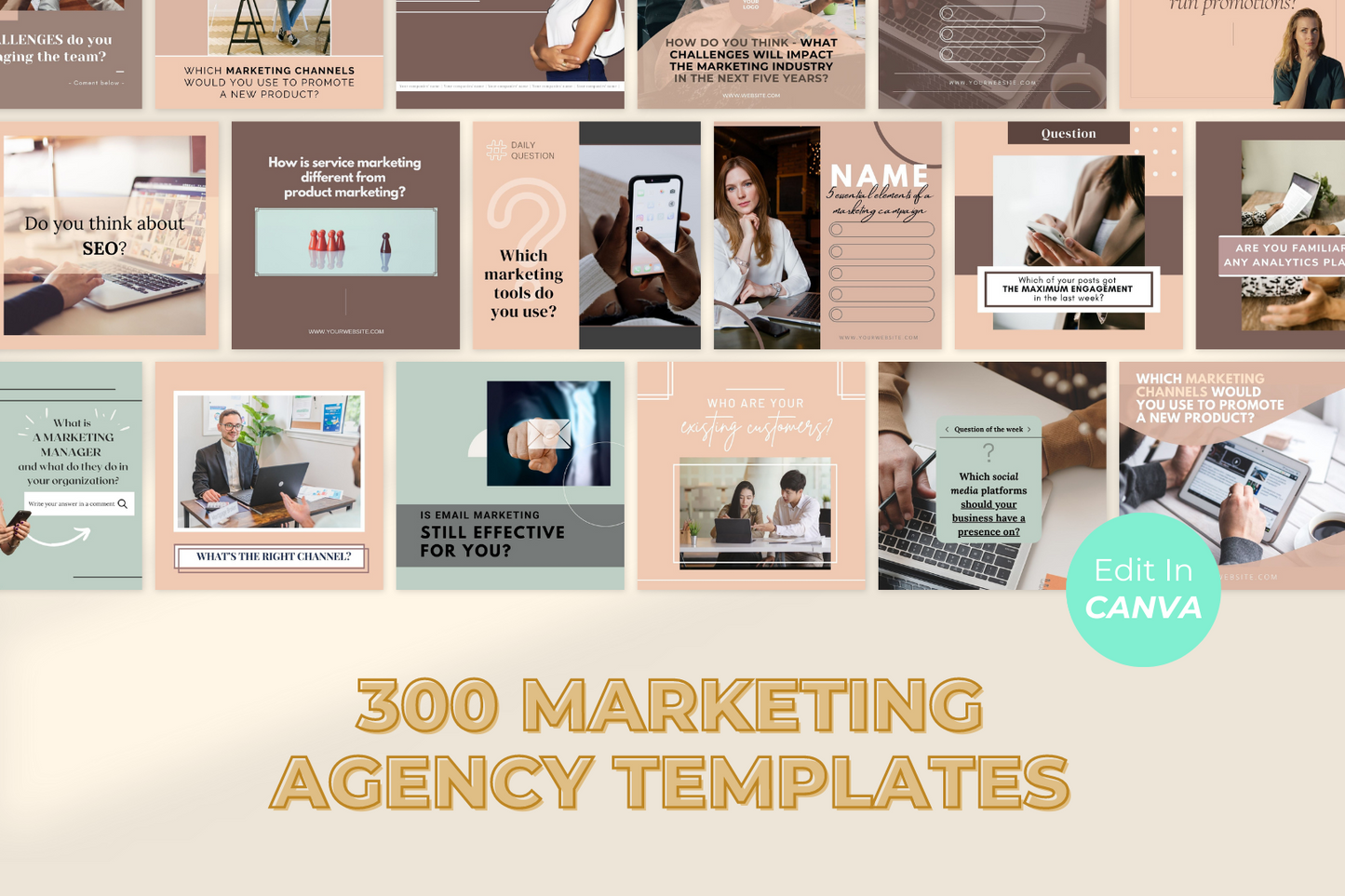 Marketing Agency Social Media Templates - 300 Templates