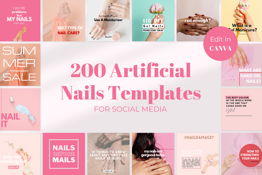 Nail Professional Social Media Templates - 200 Templates