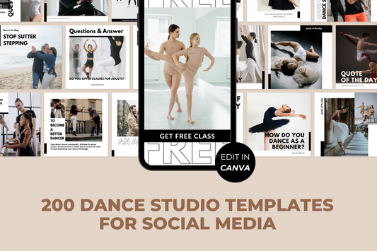 Dance Studio Social Media Templates - 200 Templates