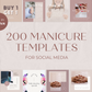 Manicure Social Media Templates - 200 Templates