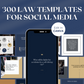 Law Social Media Templates - 300 Templates