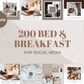 Bed and Breakfast Social Media Posts - 200 Templates